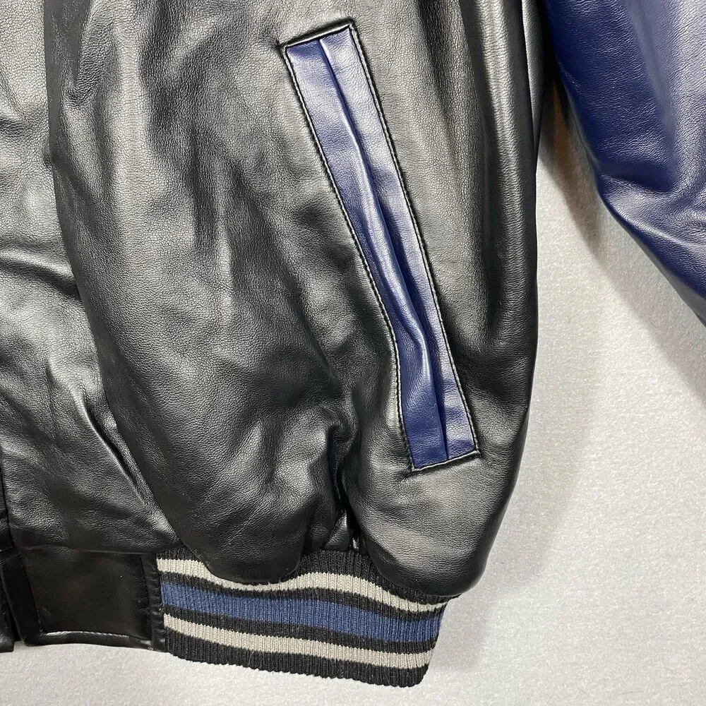 Vintage Dallas Cowboys Faux Leather Jacket G-III Mens Medium NFL Football Coat